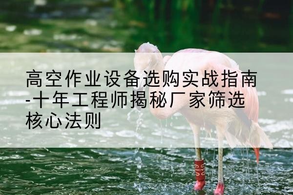 潢川剪叉式升降机厂家-高空作业设备选购实战指南-十年工程师揭秘厂家筛选核心法则