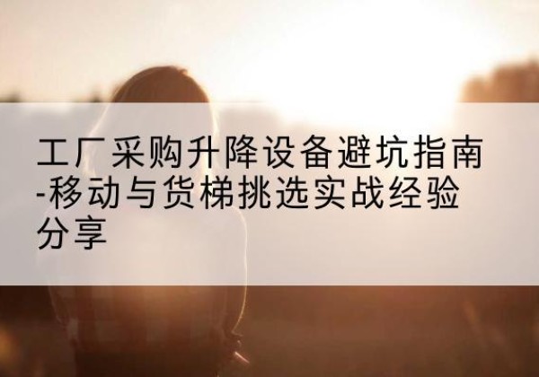 潢川移动式升降机怎么选-工厂采购升降设备避坑指南-移动与货梯挑选实战经验分享