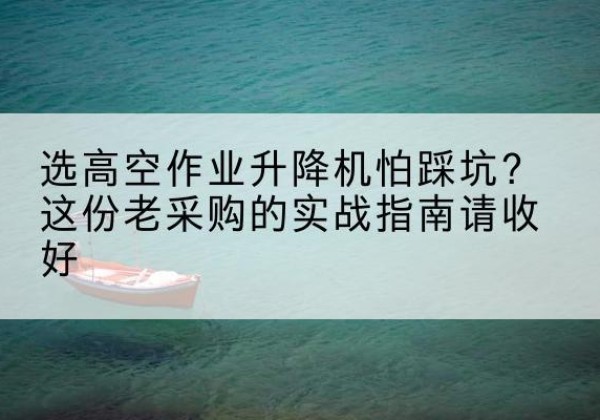 潢川高空作业升降机厂家推荐-选高空作业升降机怕踩坑？这份老采购的实战指南请收好