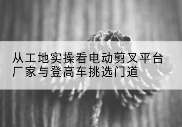 潢川电动剪叉升降平台厂家-从工地实操看电动剪叉平台厂家与登高车挑选门道